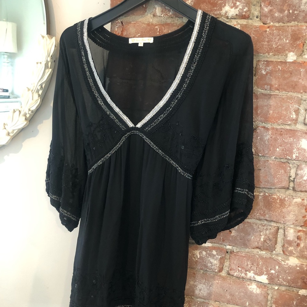 Gold Hawk … black silk blouse